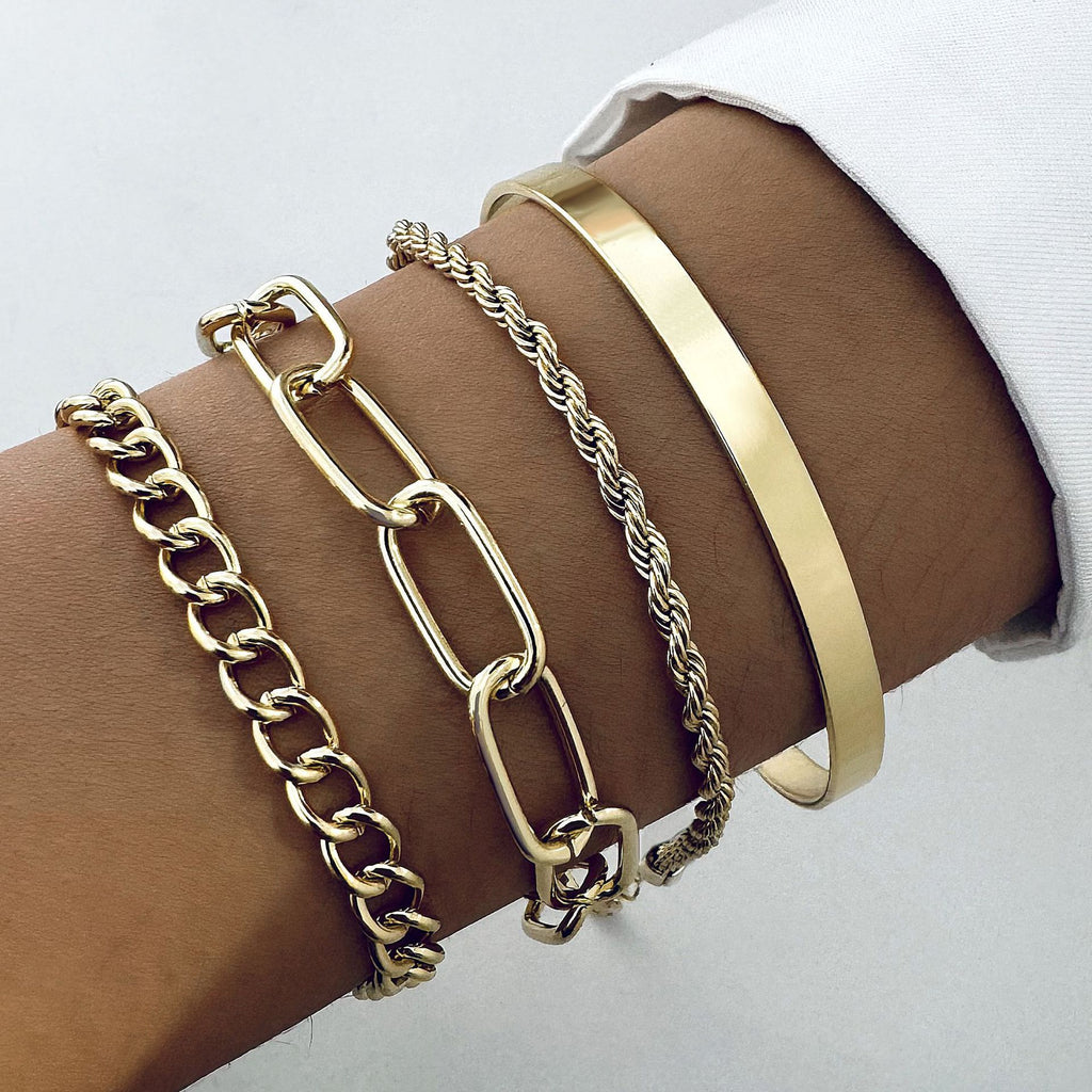 Aurora Gold™ Chain Bracelet Set