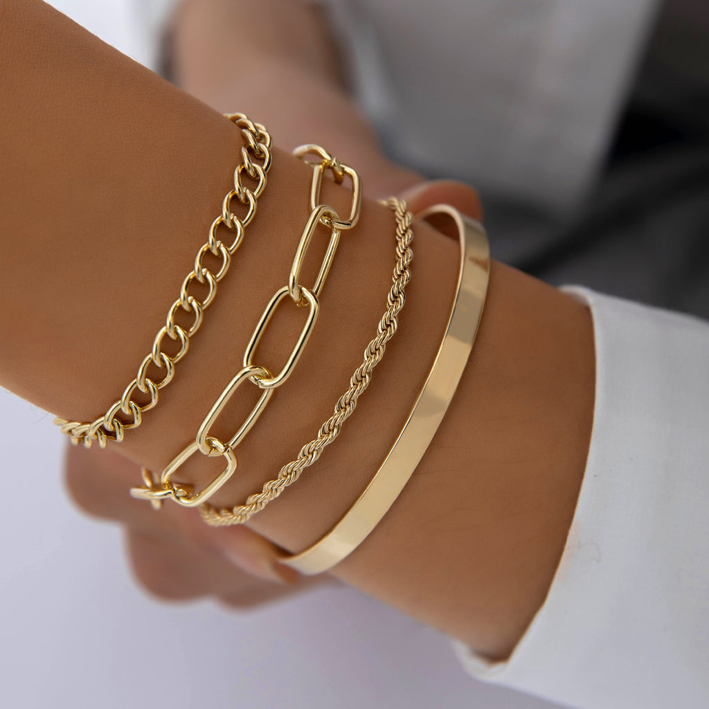 Aurora Gold™ Chain Bracelet Set
